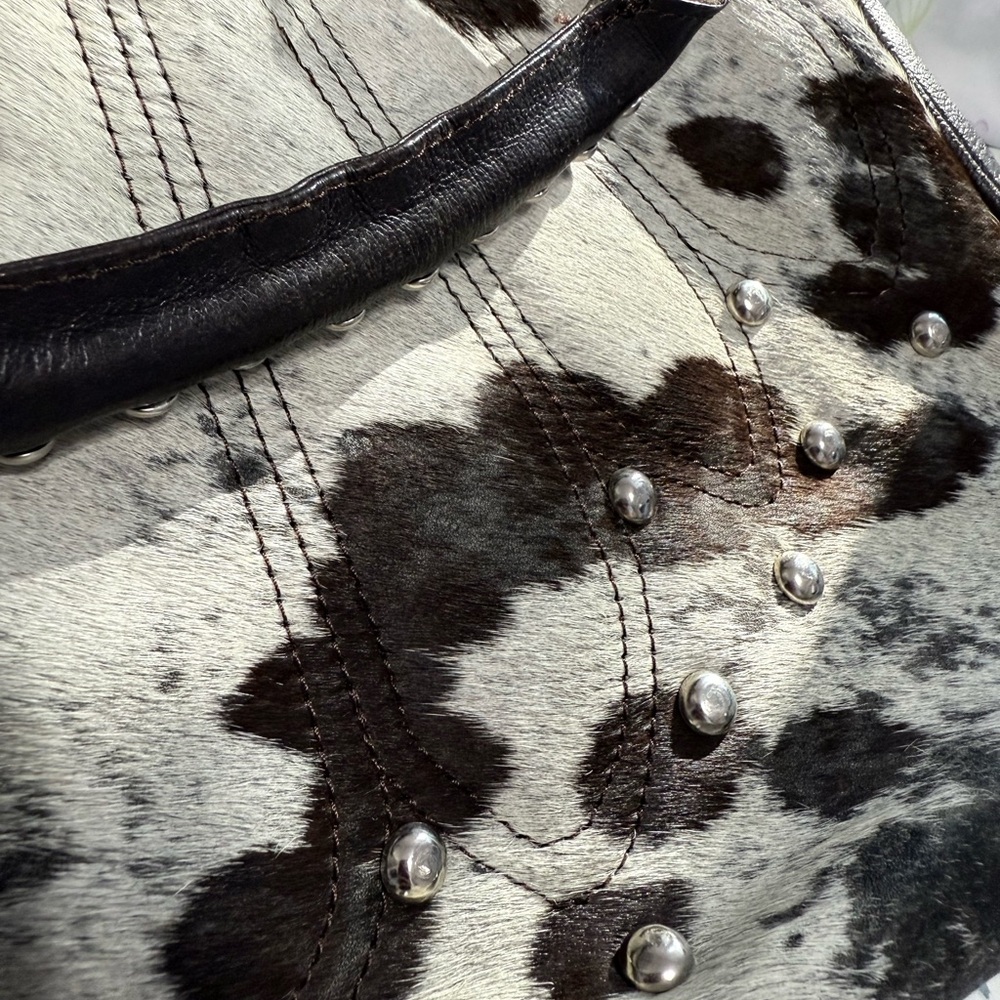 Cowhide Leather Black and White Women's Purse. NEW! - Picture 16 of 16